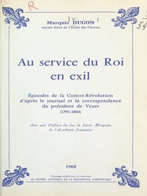 cover image of Au service du roi en exil